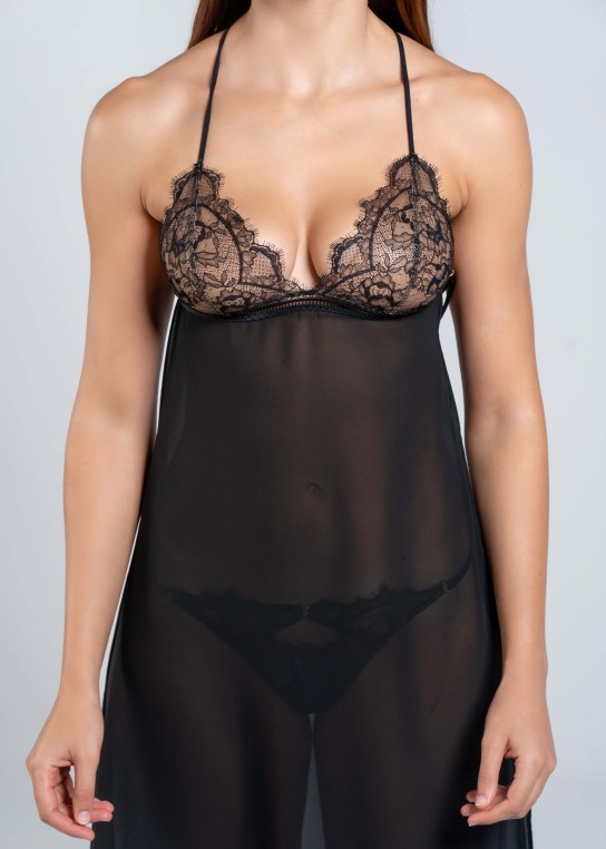 Nuisette en dentelle et...